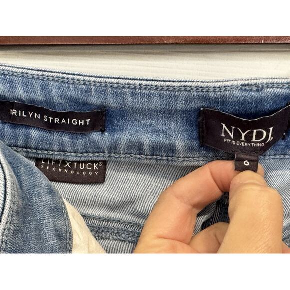 NYDJ Marilyn Straight Jeans Size 6 Lift Tuck Stretch Camille Blue NEW - Picture 7 of 7